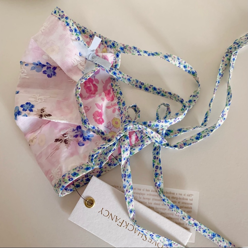 LoveShackFancy embroidered face mask ditsy floral